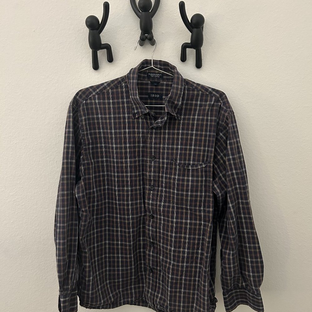Izod Sueded Poplin Flannel Shirt